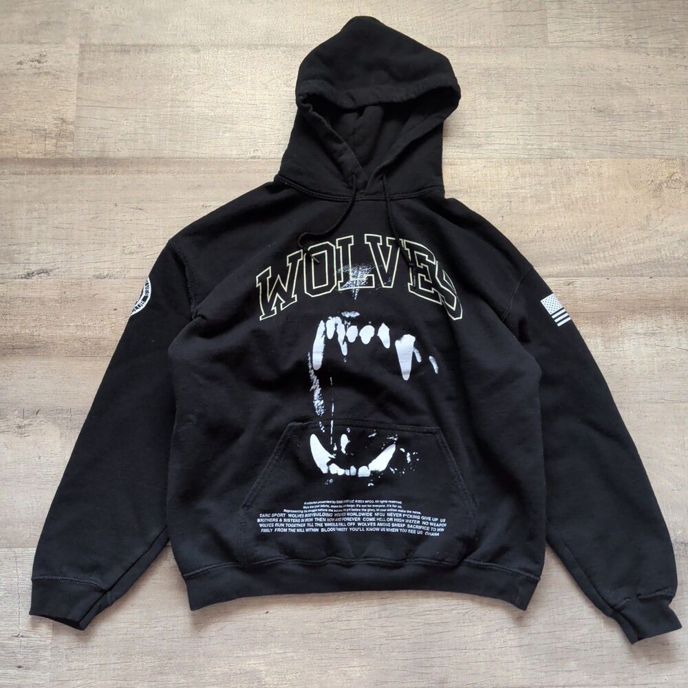 ​Darc Sport Wolves NFGU Hoodie Black Limited Edition #92/1000 Men's Size M Rare